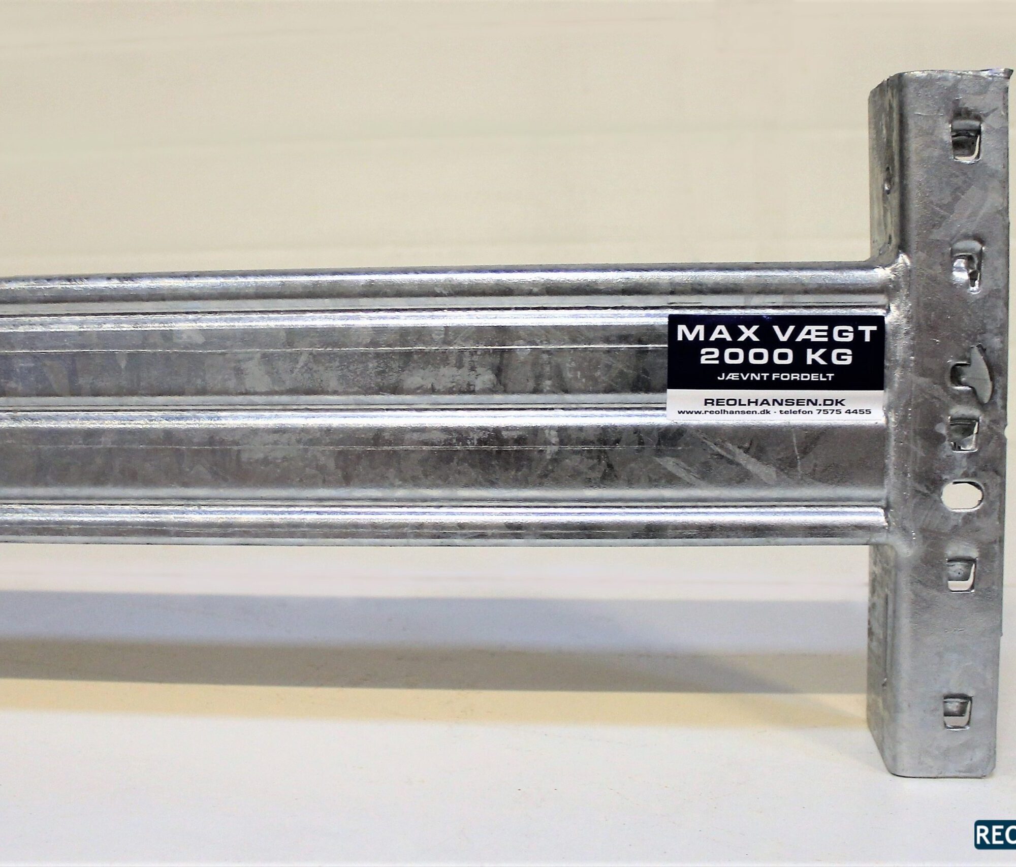EUS reolbjælke varmgalvaniseret 1850x100mm