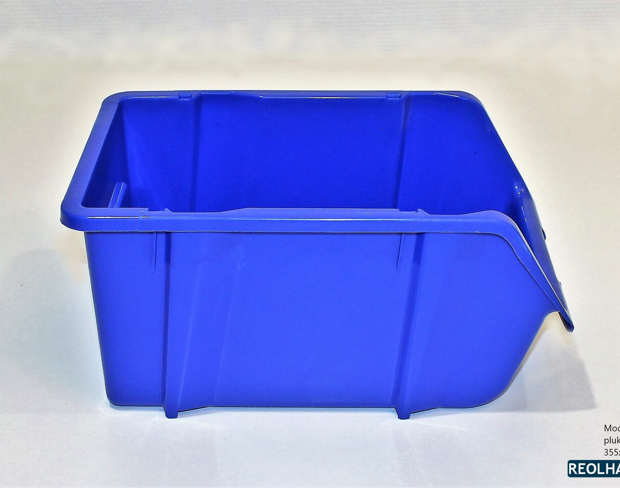 Plukkasse i blå plast 355x230mm