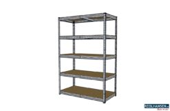 Eazysnild reolfag på 1800x1200x600mm med 5 hylder