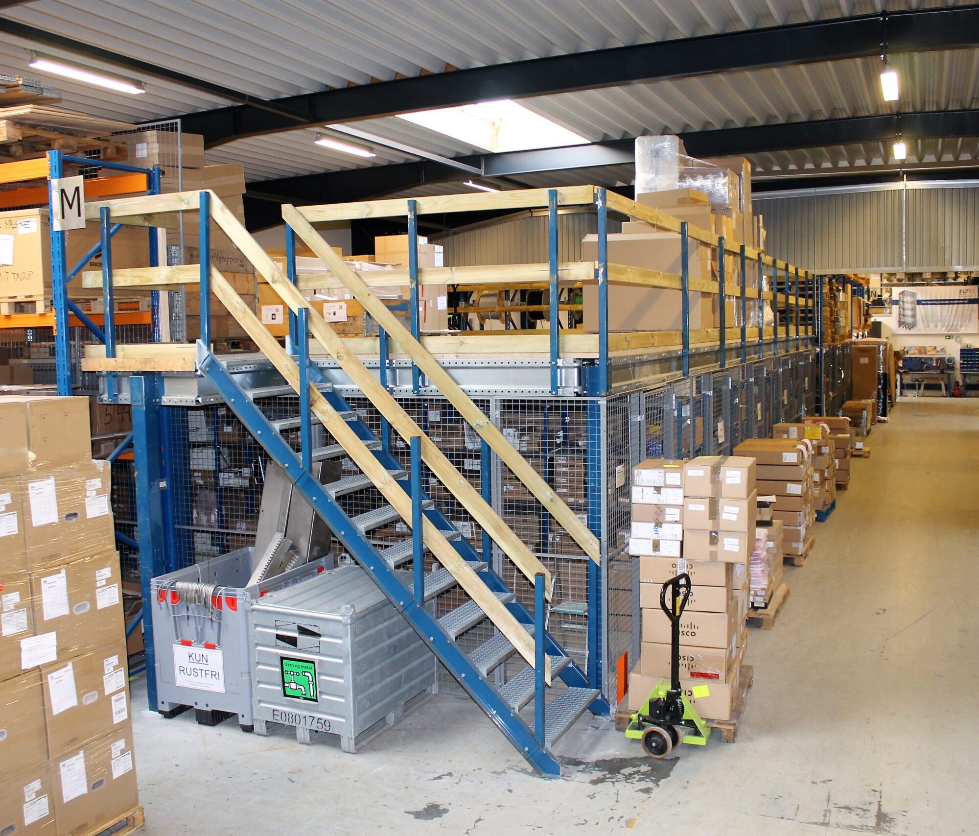 Brugt Mezzanin - Indskudt dæk