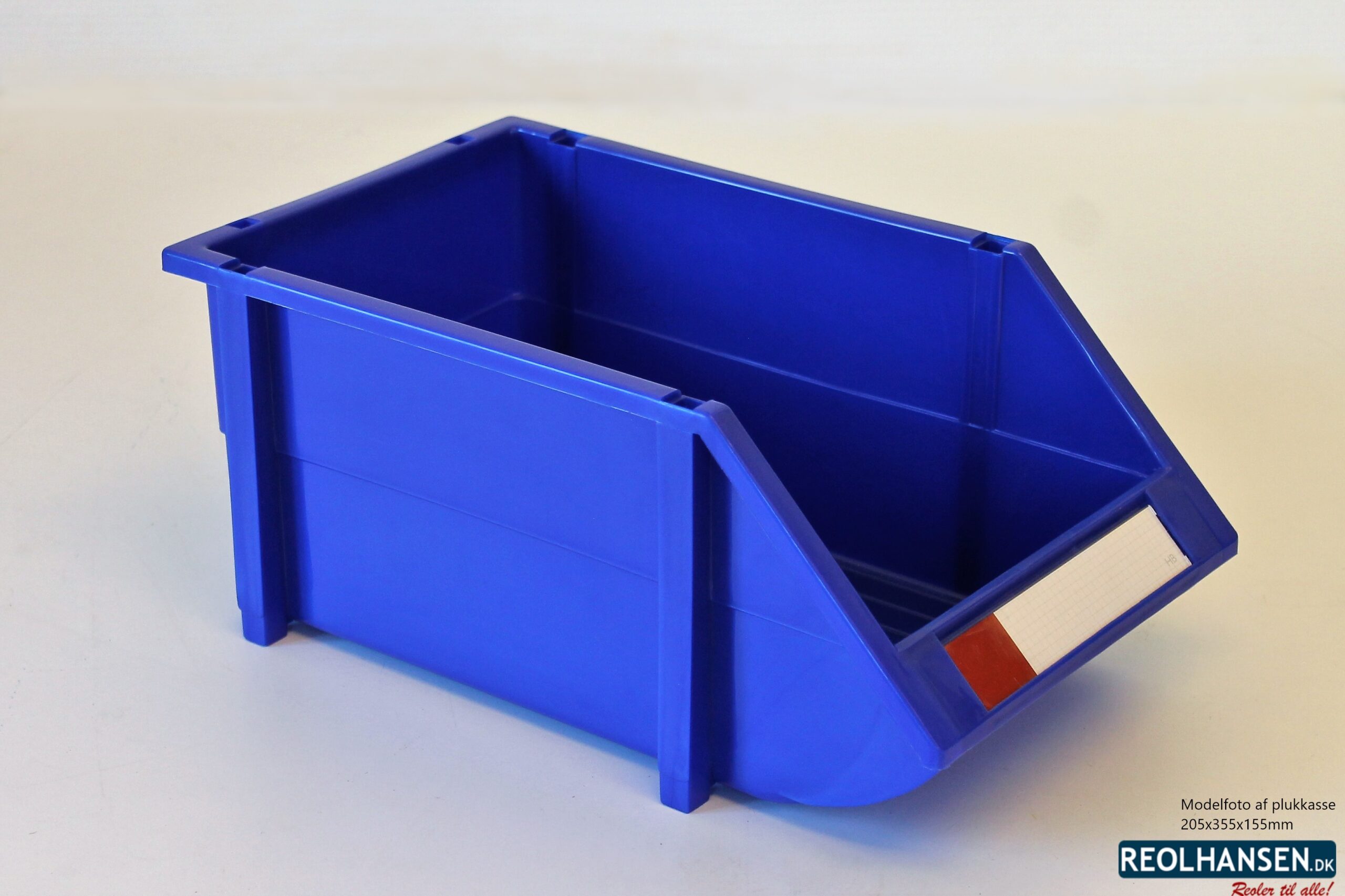 Plukkasse i blå plast 205x355x155mm