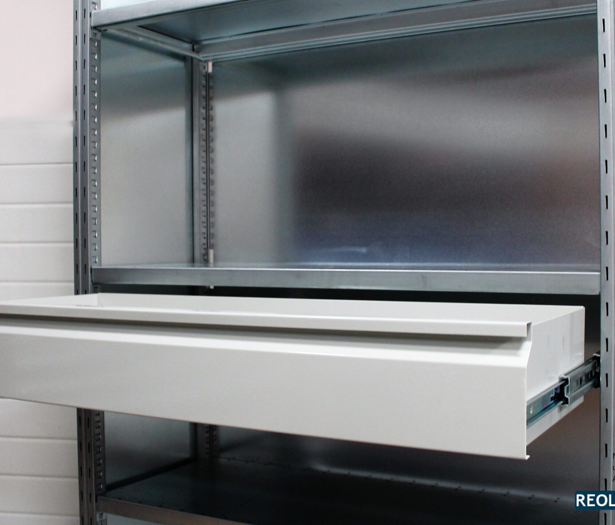 Ad'vance 150mm høj udtræksskuffe til lagerreol