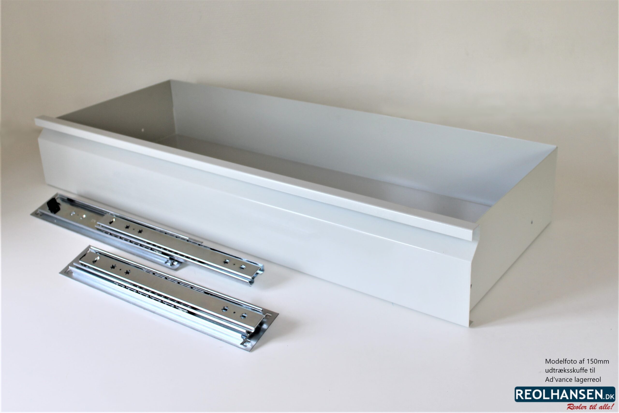 Udtrækssskuffe på 150mm til Ad'vance lagerreol