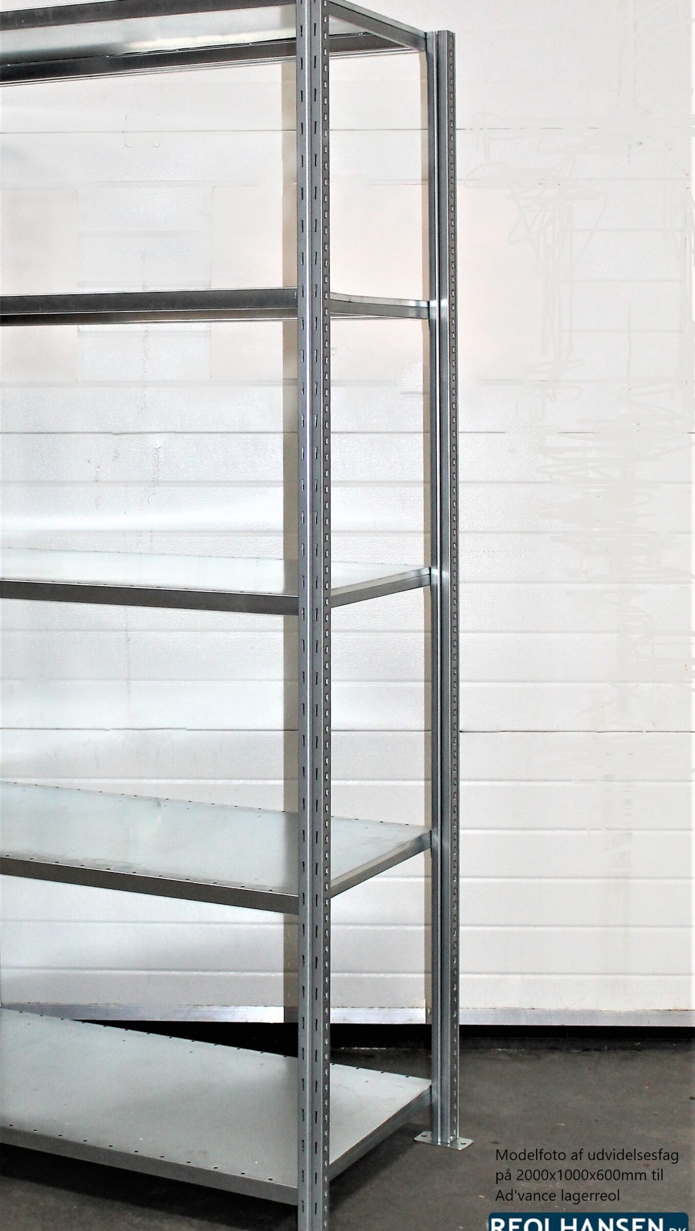 følgefag på 2000x1000x600mm til Ad'vance lagerreol