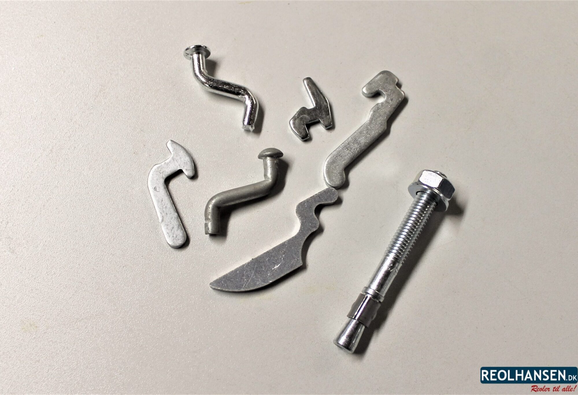 Sikringssplitter og bolte