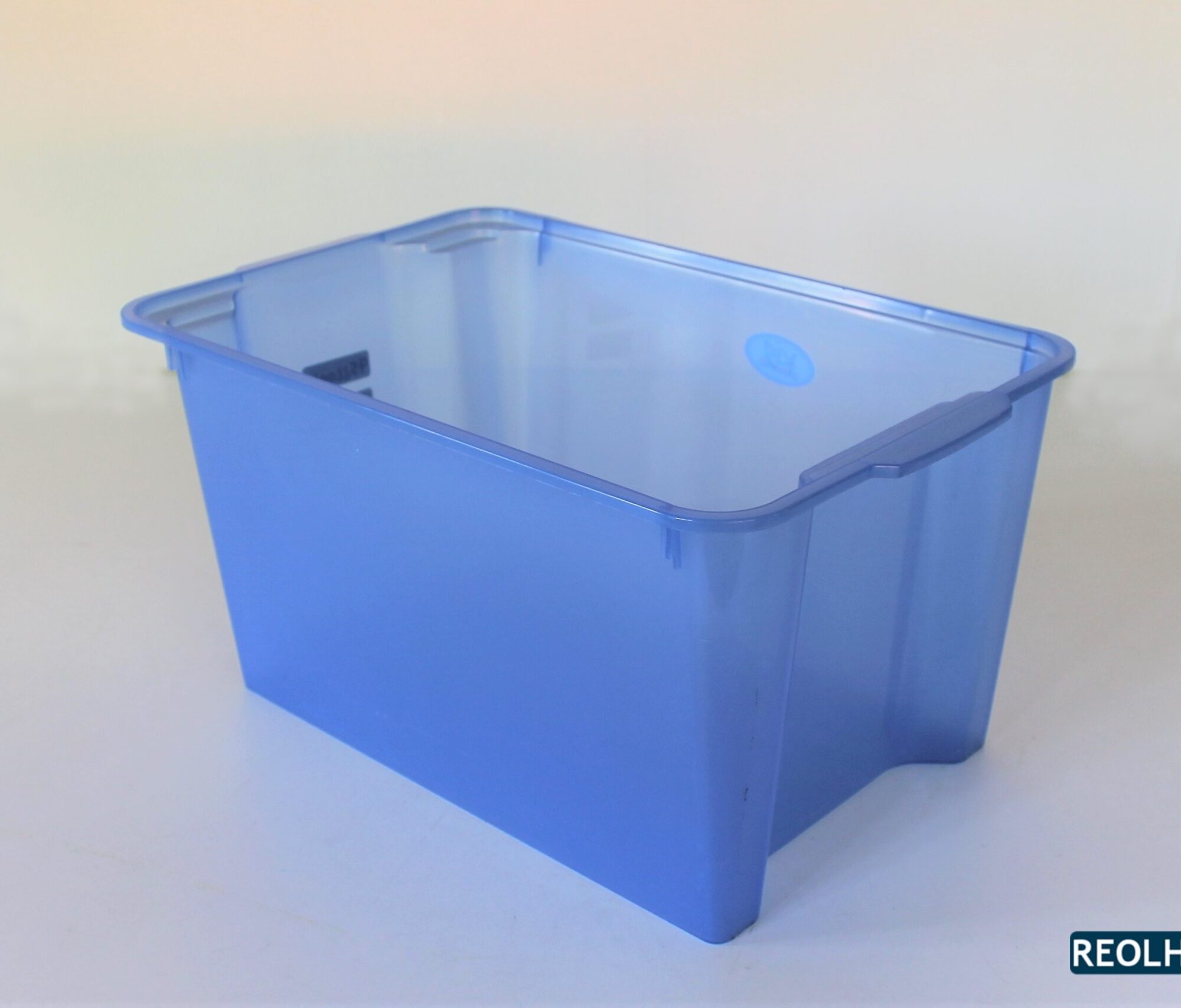 Blå plastkasse på 510x320x250mm