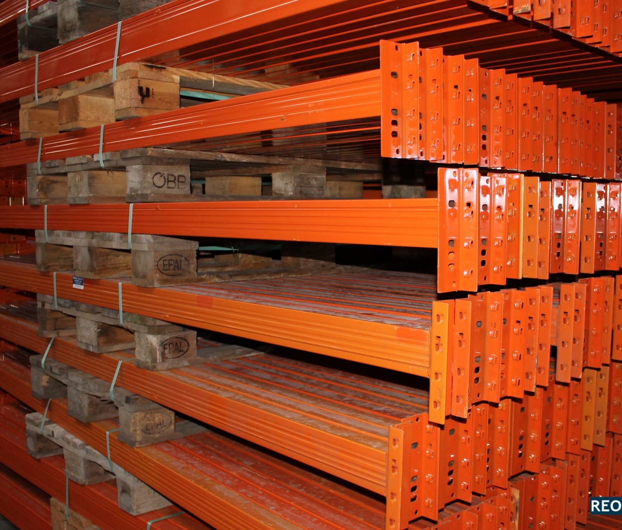 Brugte reolbjælker til pallereol Eu