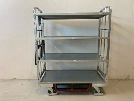 Brugt reol på hjul med 4 hylder - 164x130x59cm