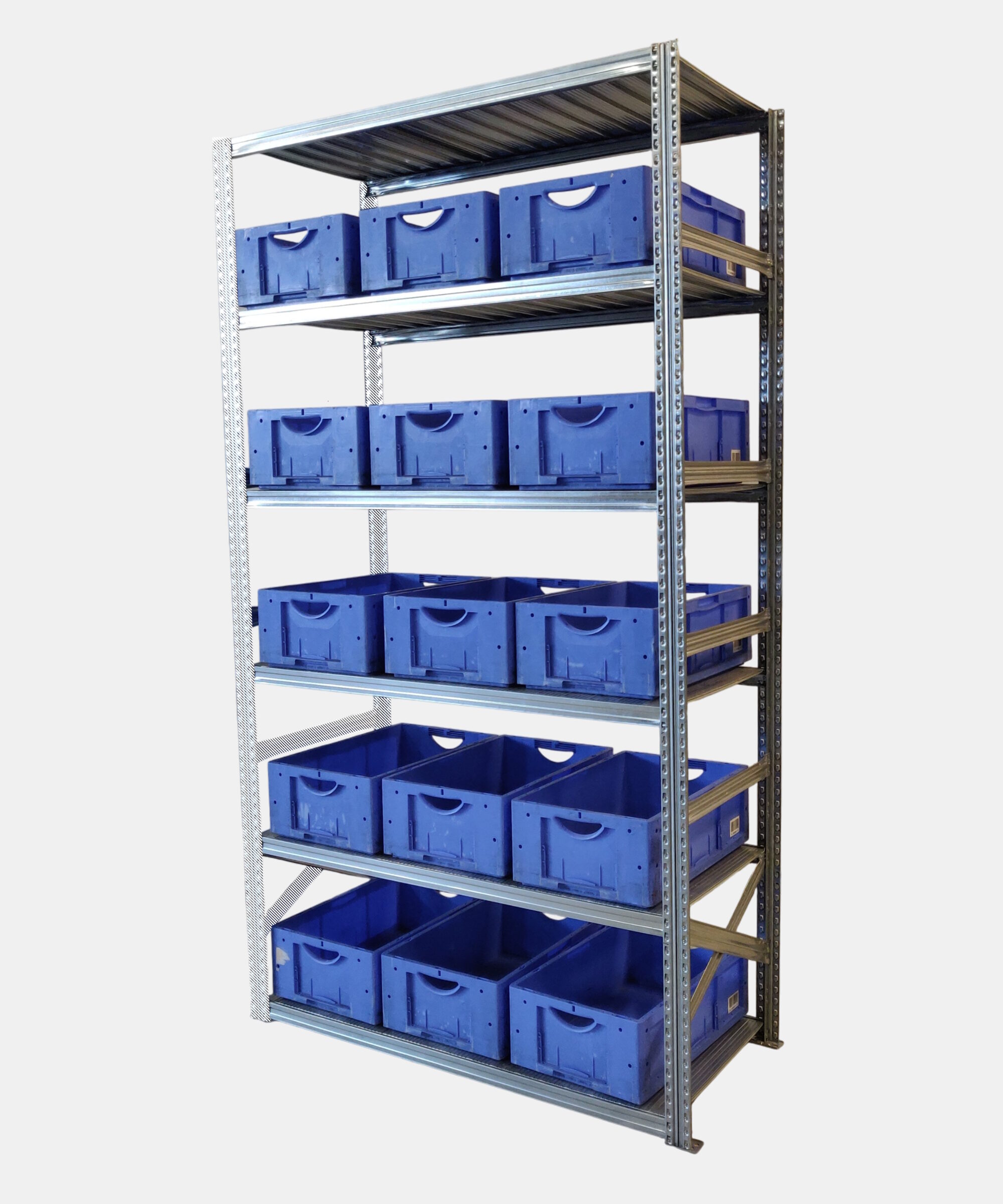 Supersnild følgefag med blå kasser