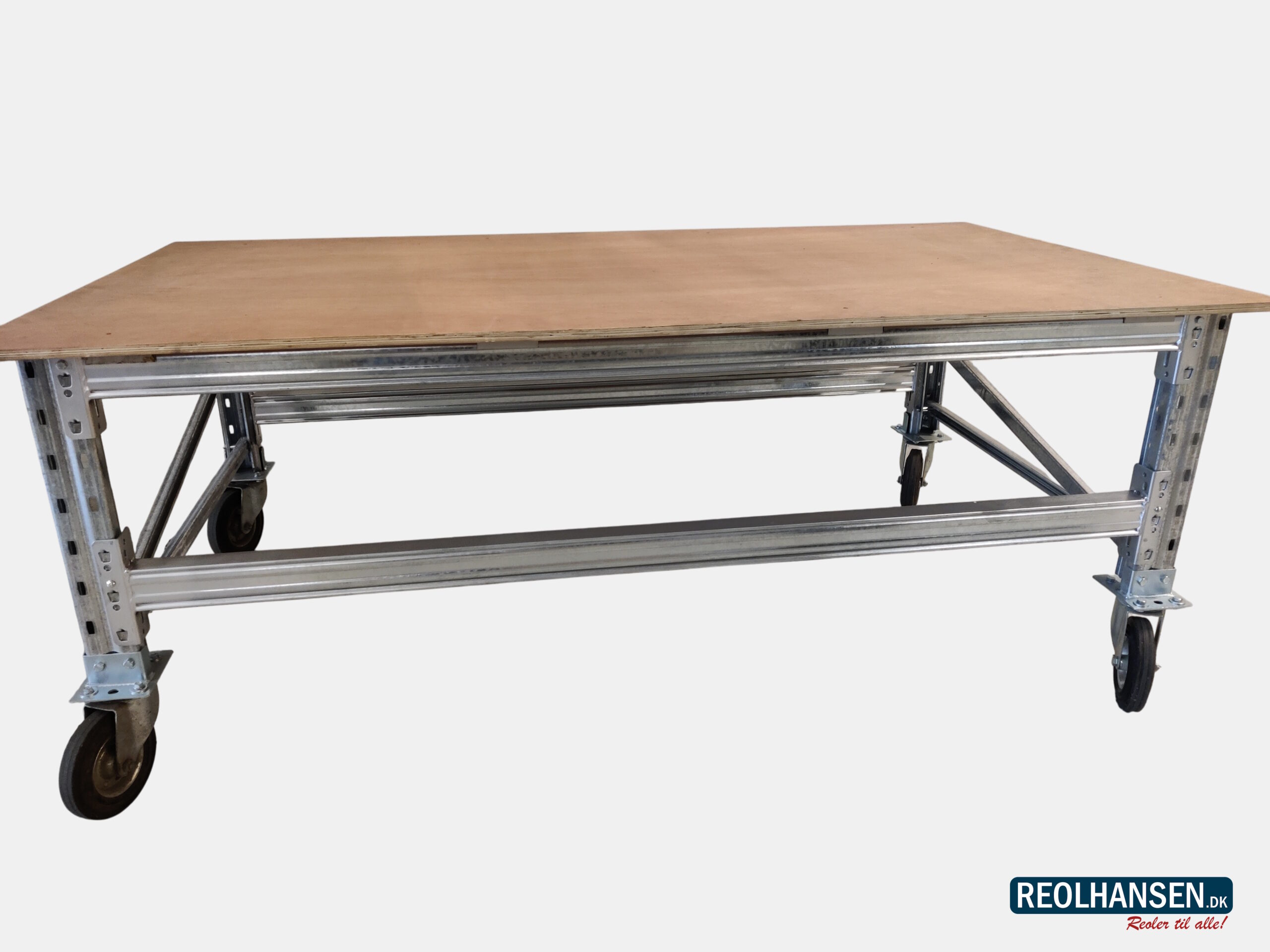 Brugt Arbejdsbord på hjul 2200 x 1220 x 850 mm