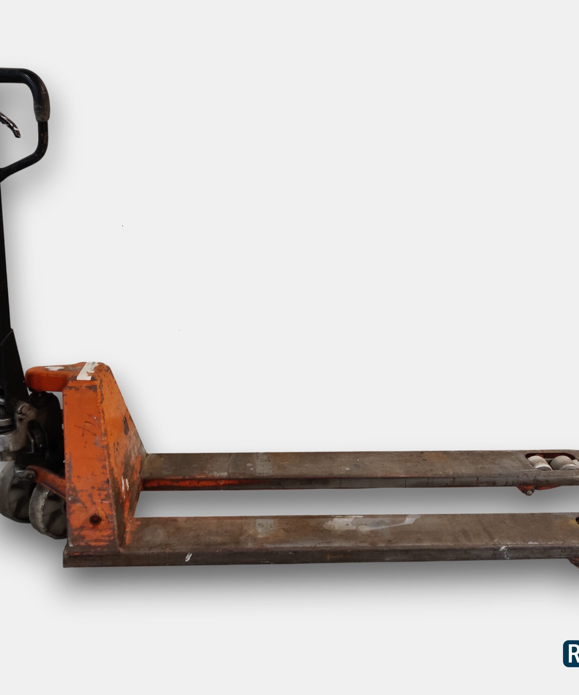 Brugt palleløfter med ekstra lange gafler