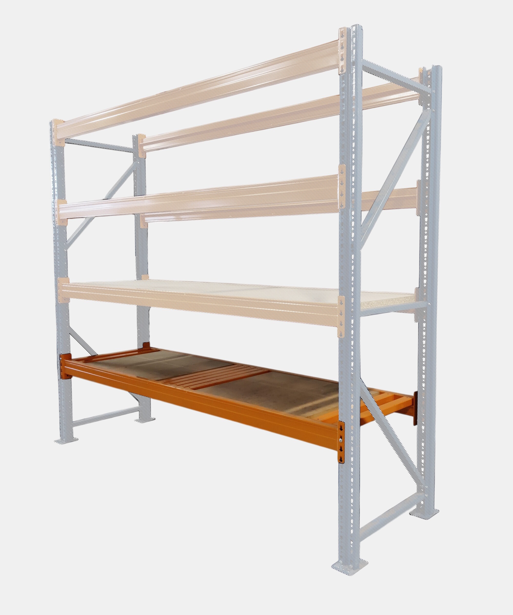 Nedcon - Brugt letpallereol reolhylde