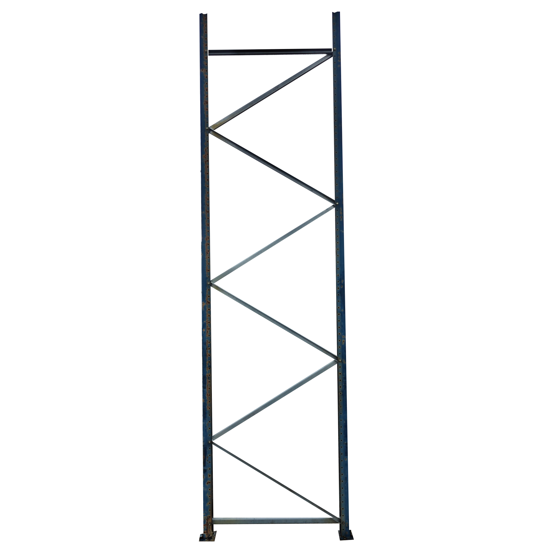 Brugt Mecalux reolstige 4000 x 1100 mm med original slitage og rust